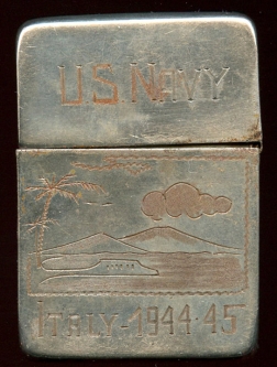 WWII "Issue" Lighter by Park for USN Officer Stationed in Italy 1944-1945