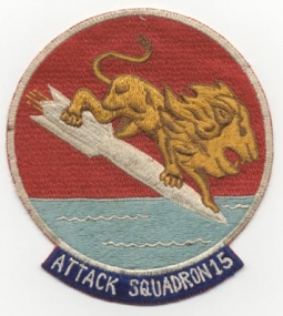 1960's USN Attack Squadron 15 Jacket Patch Japanese Made