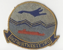 Late 1960s-Early 1970s USN Patrol Squadron 22 (VP-22) Jacket Patch