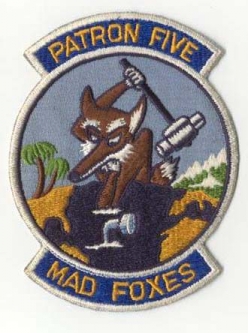 1950s USN Patrol Squadron 5 (VP-5) MAD FOXES Jacket Patch