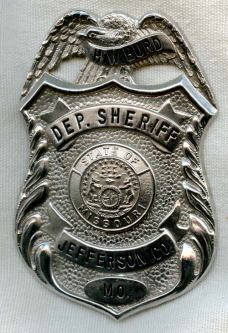 Circa 1960 Jefferson County, Missouri Deputy Sheriff Badge