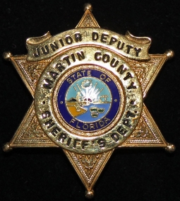 1970's Martin County, Florida Junior Deputy Sheriff Badge by Blackinton