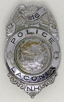 Great Old 1920's - 1930's Laconia, New Hampshire Police Badge #16