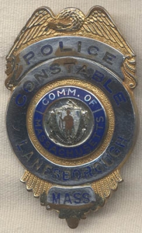 1960s Lanesborough, Massachusetts Police Constable Badge