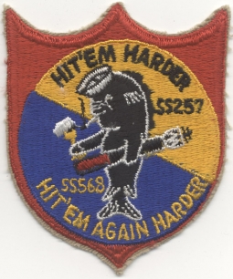 Crest-Shaped Late 1950s US Navy USS Harder SS-568 Submarine Jacket Patch