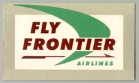 1950s Frontier Airlines Baggage Label