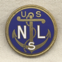 Large, Early US Navy League (USNL) Supporter Enameled Badge