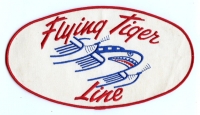 Fabulous Huge Early 1950's Flying Tiger Line Flight Suit Back Patch