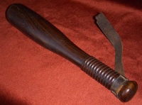 Beautiful 1880s Lignum Vitae Police Billy Club in Burled Wood