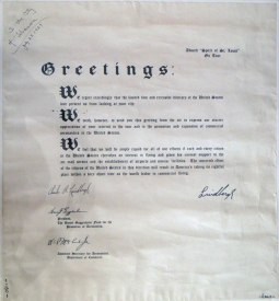 Period Facsimile of 1927 Lindbergh "Guggenheim Tour" Scroll Dropped Over Lebanon, New Hampshire