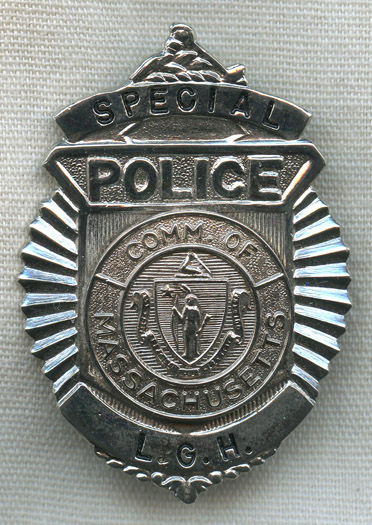 1970's Shirt-Size Special Police Badge Lowell, MA General Hospital ...