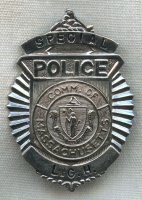 1970's Shirt-Size Special Police Badge Lowell, MA General Hospital