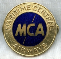 1950s Maritime Central Airways (MCA) Pilot Hat Badge by Scully
