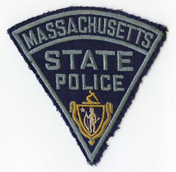 Circa 1950 Massachusetts State Police Shoulder Patch Silk Embroidery On 