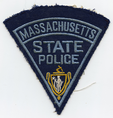 Early 1950's MA State Police Shoulder Patch Silk Emb. on Gabardine Wool ...