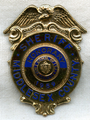 1959 Honorary Sheriff, Middlesex County, Massachusetts 