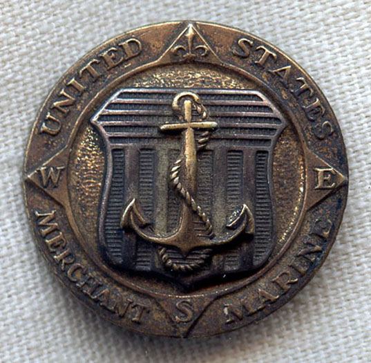 Sterling WWII US Merchant Marine Officer Collar Insignia by A.E. Co ...