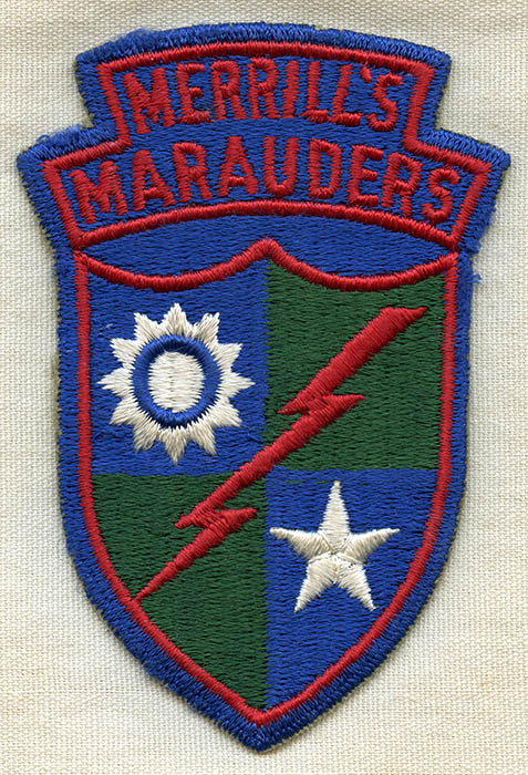 Scarce, Large Motto WWII US Army Merrill's Marauders (5307th Composite ...