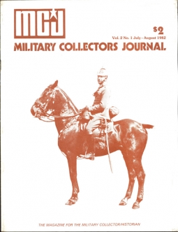 Military Collectors Journal Vol. 2 No. 1  July - August 1982