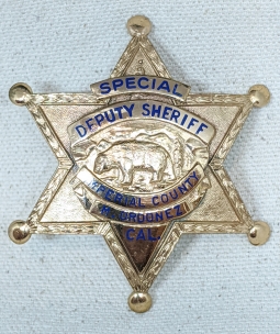 Beautiful Early 1950's Gold Front, Named, Imperial County Special Deputy Sheriff by Entenmann