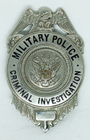 Rare Early, ca 1944, Pre - Standardization Military Police Criminal Investigation Badge. Classic WWI