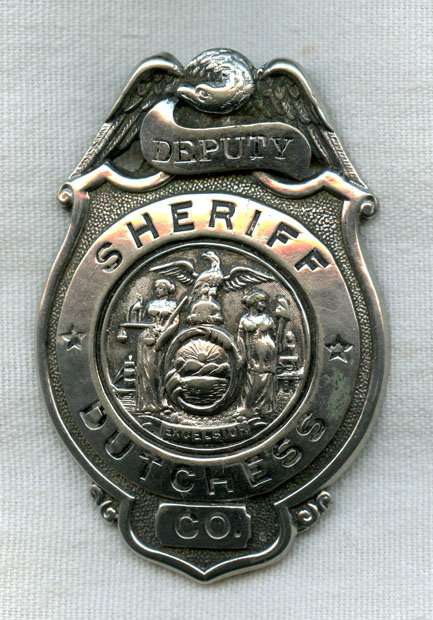 Nice Old 1890s Dutchess County, New York Deputy Sheriff Badge: Flying ...