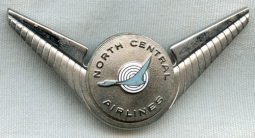 Early 1960s North Central Airlines Pilot Hat Badge 2nd Issue