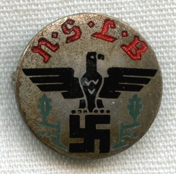 Beautifully Enameled 1930s NSLB (Teachers' League) Member Lapel Pin