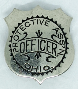 Ca 1900 Ohio Protective Association Officer Badge Horse Thief Detective Related?