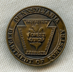 Nice Circa 1920s-1930s Pennsylvania Department of Forestry Guide Badge