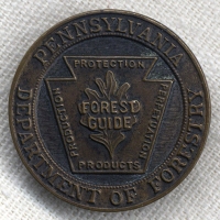 Old Circa 1930s Pennsylvania Department of Forestry Guide Badge