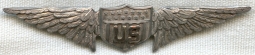 WWI USAS Pilot Wing by Robbins & WWII Insignia of eventual Col. O. M. Baldinger, VMI Class of 1910