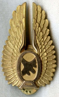 Circa 1950 Ozark Airlines Pilot Hat Badge 1st Issue by Balfour Gold-Filled