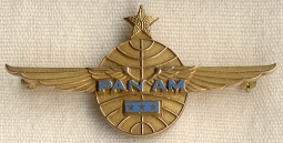 1960s Pan Am Airways 4th Issue Check Pilot Wing by Balfour