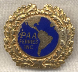 Early WWII Pan Am  "PAA Ferries Inc" Hat Badge