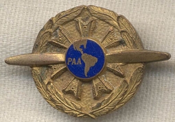 1930s Pan Am Airways Mechanic Badge Numbered 214
