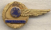 WWII Pan Am Airways (PAA) Stewardess Badge in 10K by Balfour