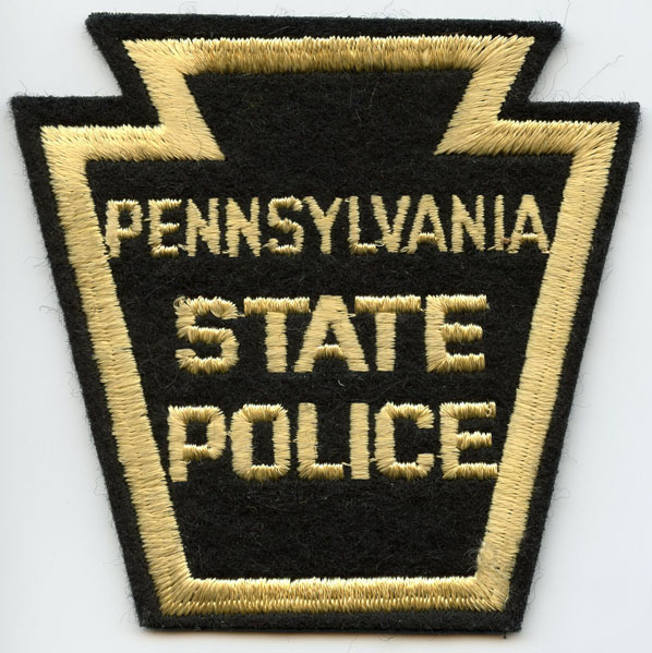 1970's Pennsylvania State Police Patch with Thick Embroidered Lettering ...