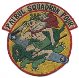 Large Circa 1950-1952 US Navy Patrol Squadron 4 (VP-4) Japanese-Made Jacket Patch