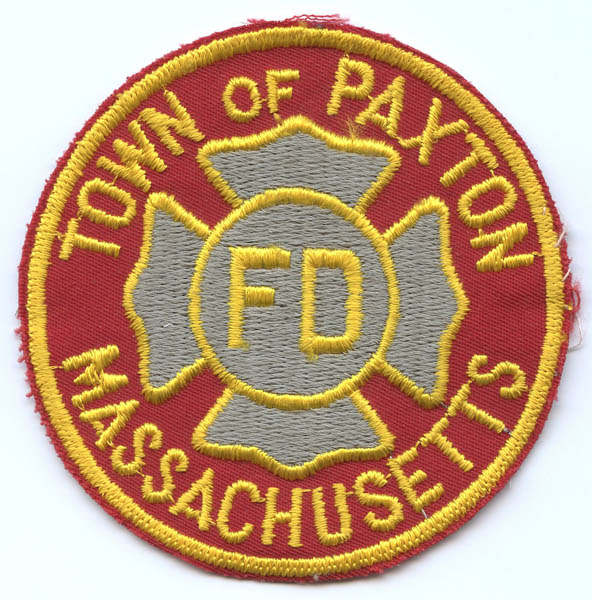 1970's Paxton, Massachusetts Fire Department Patch Flying Tiger