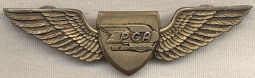 Early 1940s Pennsylvania Central Airlines (PCA) "The Capital Airline" Gilt Sterling Balfour Wing