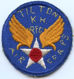 Personalized PFC Tilton WWII USAAF Shoulder Patch