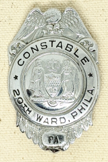 Great Old 1930's Constable Badge from Philadelphia PA 20 th Ward