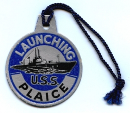 WWII Submarine Launch Tag for the USS Plaice SS-390