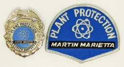 Great Vintage 1960's Martin - Marietta Nuclear Missile Era Plant Protection Badge & Patch