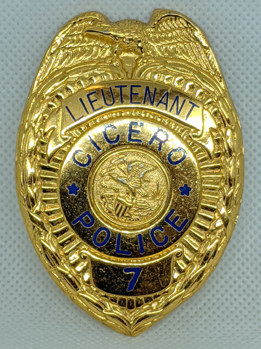 Beautiful Old 1950's - 60's Cicero Illinois Police Lieutenant Badge #7 ...