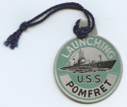WWII Submarine Launch Tag for the USS Pomfret SS-391