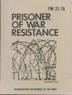 Cold War Era 1981 US Army Field Manual FM 21-78  Prisoner of War Resistance with 1982 Change Insert