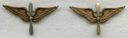 Pair of 1920s US Air Service (USAS) Officer Collar Insignia