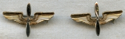 Pair of Late 1930s USAAF Officer Pin-Back Collar Insignia by Amcraft